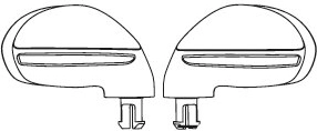 Specchietti retrovisori per auto elettrica per bambini Bentley (sinistro e destro) – set da 2 pz