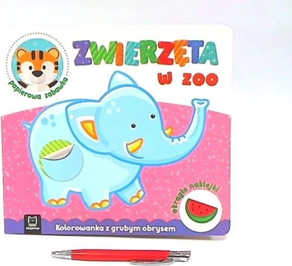 Animaletti allo zoo – album da colorare con contorni spessi