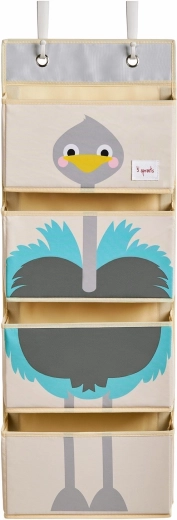 3 Sprouts organizer sospeso per porta e parete – struzzo blu