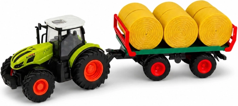 Rimorchio e balle di fieno per scenari agricoli