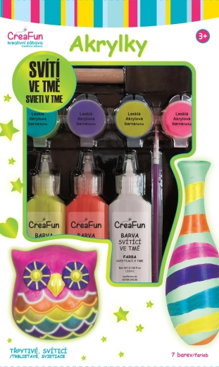 CreaFun colori acrilici luminosi – set di 7 colori