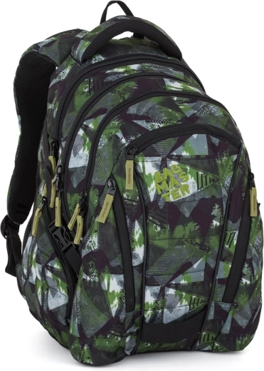 Zaino studentesco Bagmaster verde-grigio