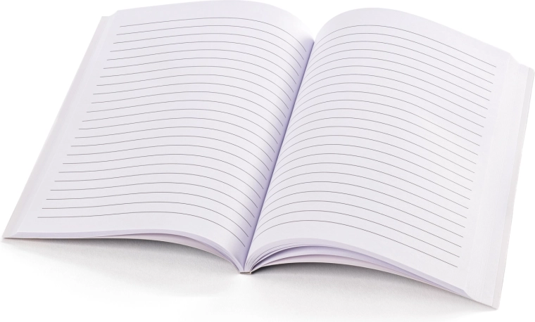 Scrittura confortevole su carta a righe