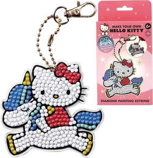 Hello Kitty pittura con diamanti per numeri – portachiavi per bambini