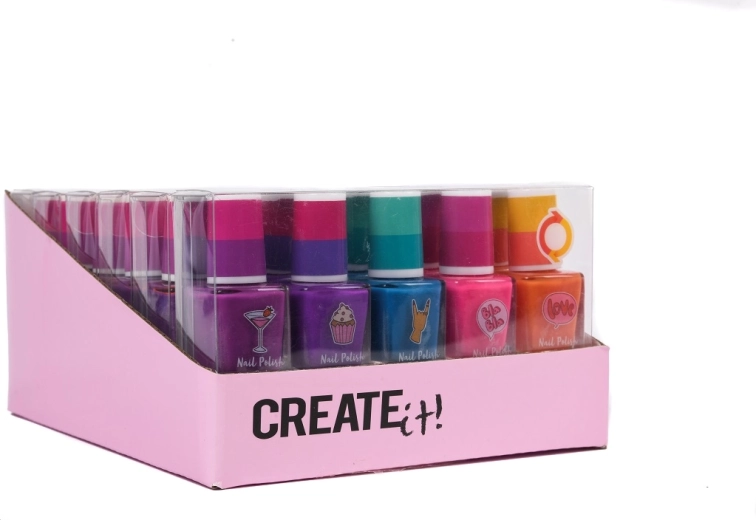 Set di 5 smalti in colori diversi