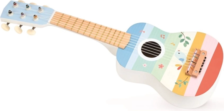 Chitarra in legno con uccellino Lelin