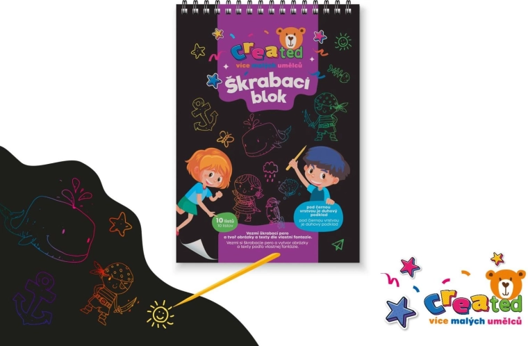 Blocco da grattare colorato per bambini
