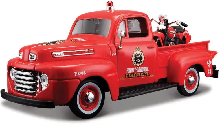 Maisto Harley-Davidson custom 1948 Ford F-1 pick-up con motocicletta 1936 EL Knucklehead 1:24