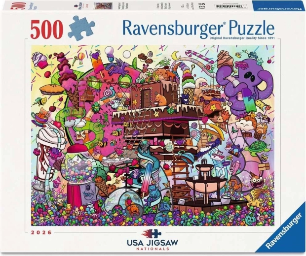 Puzzle Ravensburger USA Jigsaw Nationals: Parco dei dolci (500 pezzi)