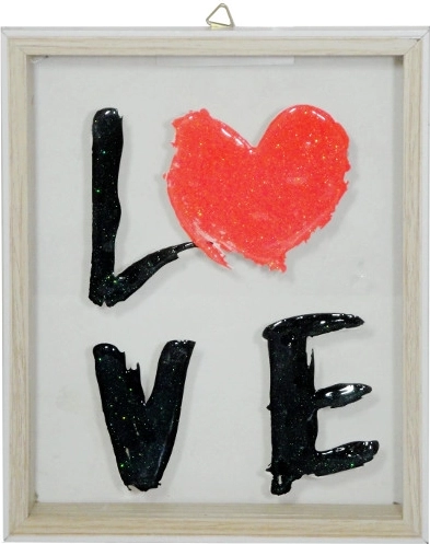 Quadro Love con cornice 20 × 30 cm
