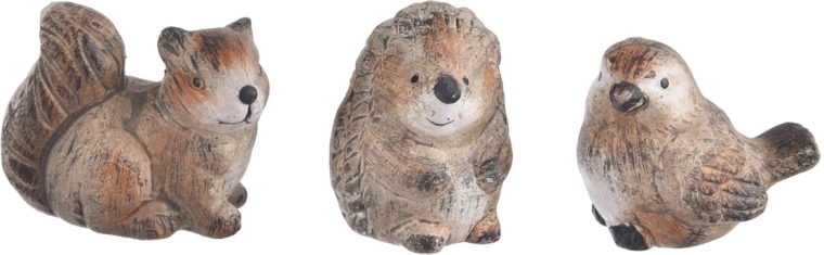 Animaletti in ceramica – set da 3 pz