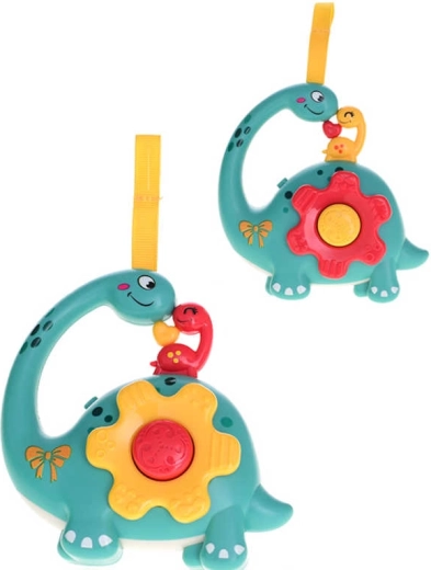 Sonaglio dinosauro con luce e suono 12 cm a batterie - 1 pezzo