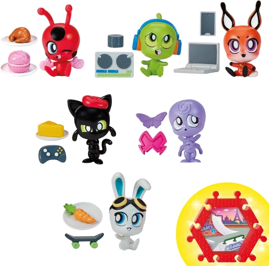 Adorabili personaggi Kwami in stile Chibi