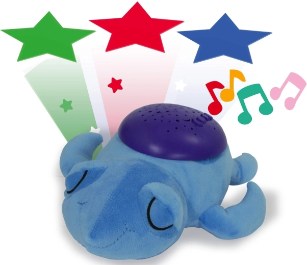 Jamara lampada notturna LED con proiettore e melodie Dreamy Turtle, blu - 1 pezzo