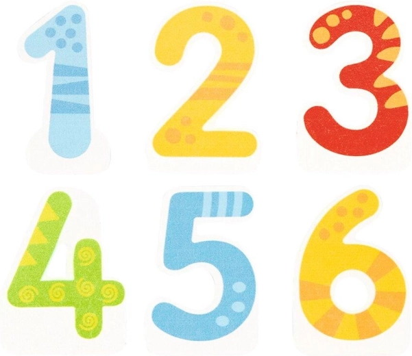 Numeri intercambiabili 1–6 per un uso ripetuto