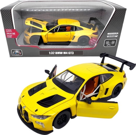 Modello in metallo BMW M4 GT3 1:32 giallo
