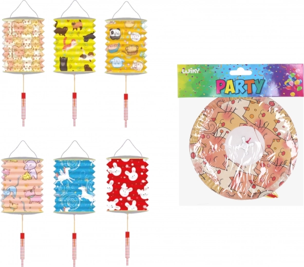 Lanterna cilindro Animali 16 cm