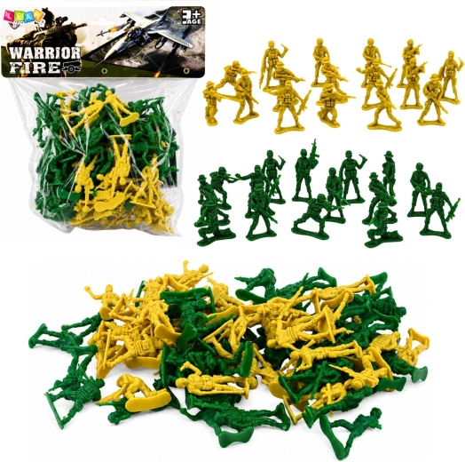 Set militare di soldatini in plastica 72 pz
