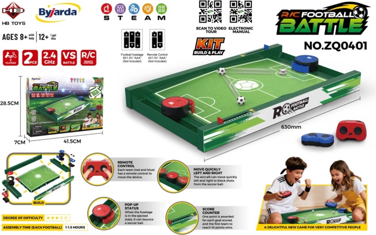 Gioco da calcio da tavolo telecomandato