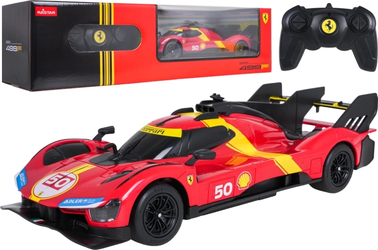 Auto da corsa RC Rastar Ferrari 499P con telecomando