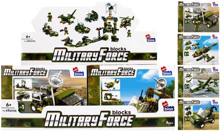 Set da costruzione esercito con minifigure – 8 varianti