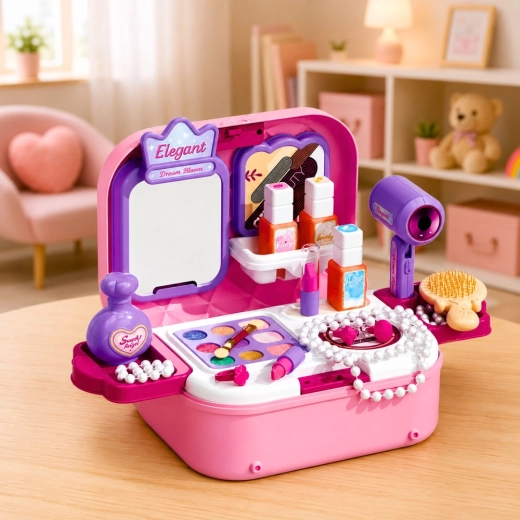Ricchi accessori per giocare a trucco e acconciature