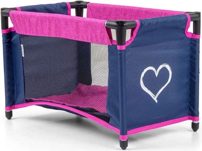 Lettino da viaggio con rete e morbida biancheria