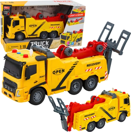 Carro attrezzi con pianale 1:16 con luci e suoni