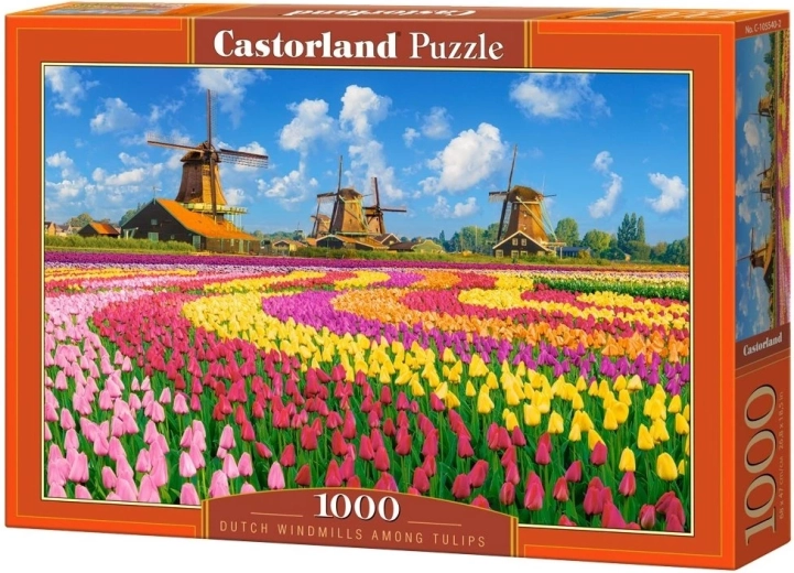 Puzzle Castorland mulini olandesi tra i tulipani 1000 pezzi