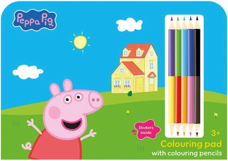 Set da disegno con matite colorate Peppa Pig