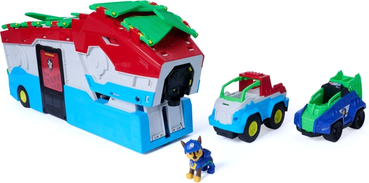 Spin Master Paw Patrol e dinosauri quartier generale mobile trasformabile 2 in 1