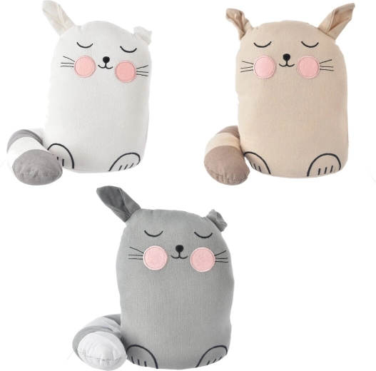 Fermaporta in peluche a forma di gatto 21 cm (3 varianti)