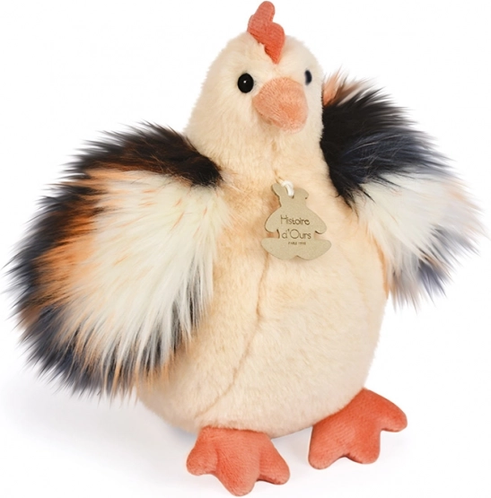 Gallina di peluche beige 20 cm Doudou Histoire d'Ours