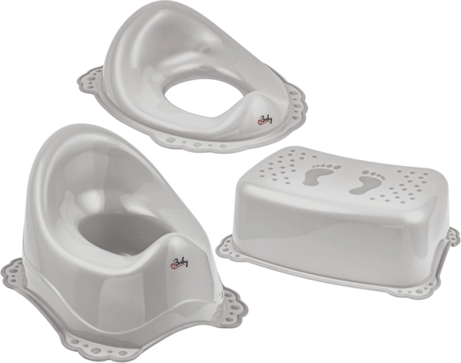 Set toilette antiscivolo Maltex Classic grigio