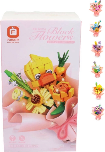 MaDe set di costruzioni bouquet decorativo con animaletto 123–132 pezzi - 1 pezzo