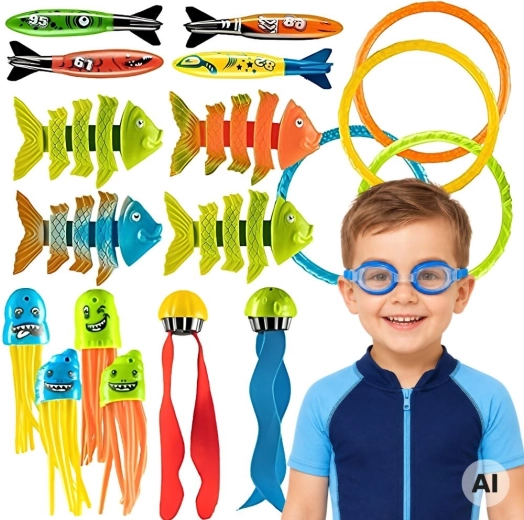 Woopie set di giocattoli subacquei per piscina – 20 pz
