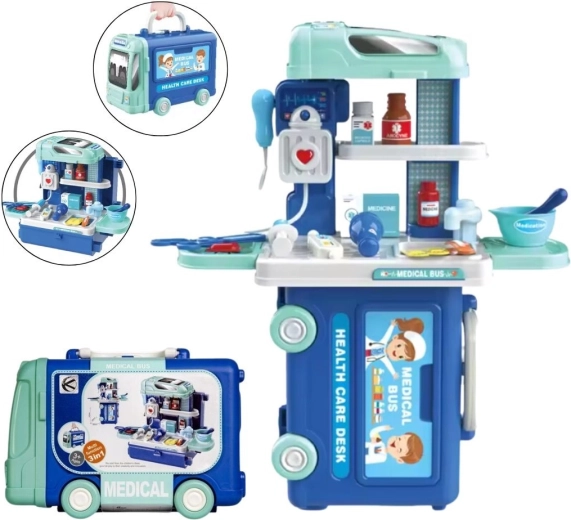 Set da medico in valigetta con ruote - 1 pezzo