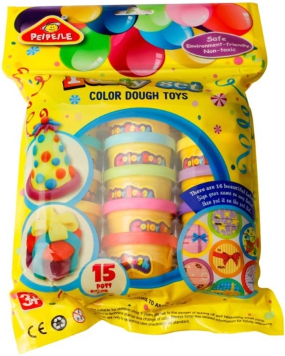 Pasta modellabile colorata grande – set creativo per feste 15 vasetti