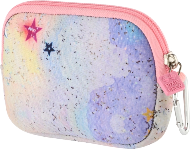 Pixie Crew piccola tasca rosa Glitternox con pixel