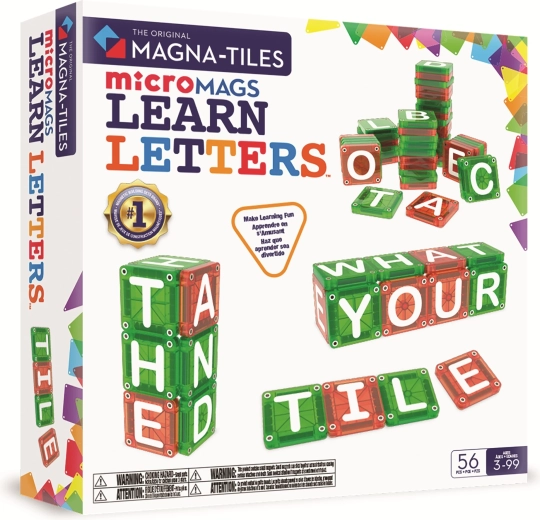 MAGNA-TILES set di costruzioni magnetiche microMAGS lettere, 56 pezzi