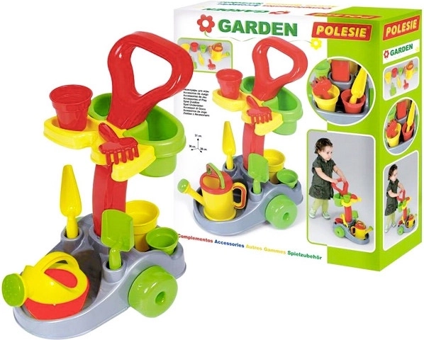 Carrello da giardinaggio con attrezzi
