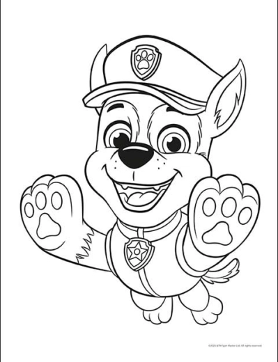 Disegni da colorare con gli eroi della Paw Patrol