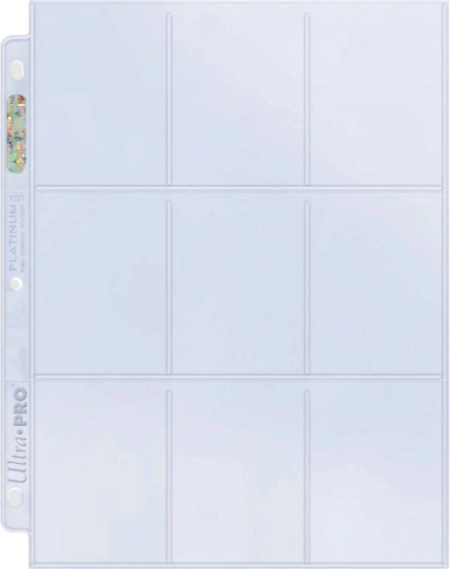 Ultra Pro Platinum Hologram buste a fogli trasparenti per carte collezionabili (9 tasche) - 1 pezzo