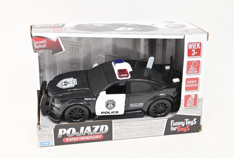 Auto della polizia a frizione con luci e suoni