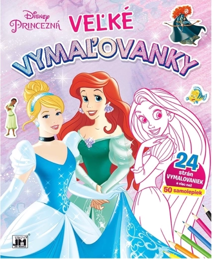 Grandi album da colorare con adesivi - principesse