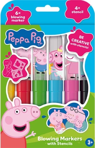 Pennarelli spray Peppa Pig con stencil
