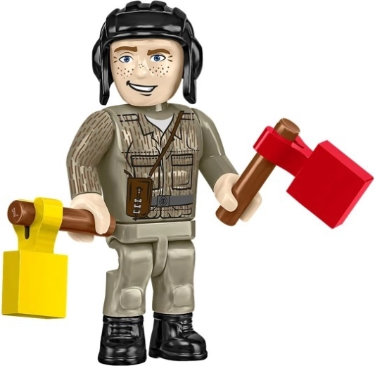 Minifigure del comandante e targhetta da collezione