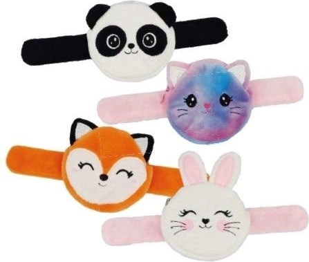 Braccialetto slap in peluche con portamonete - 1 pezzo