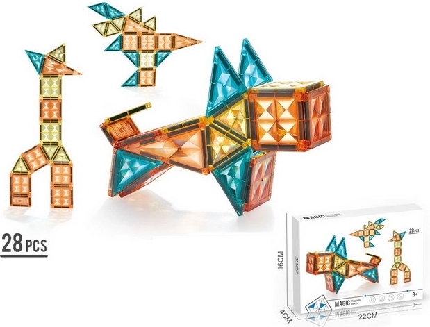 Costruzioni magnetiche 28 pezzi