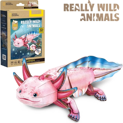 CubicFun puzzle 3D National Geographic: Axolotl, 50 pezzi